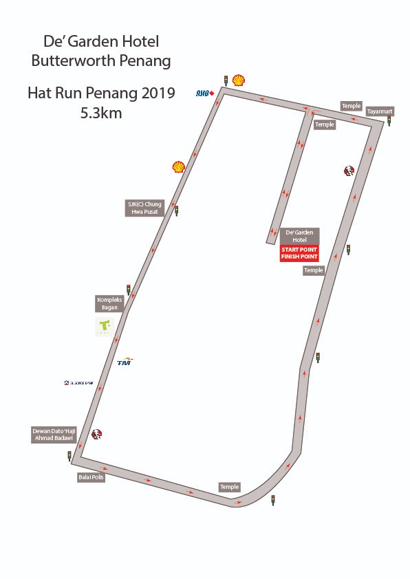 Hat Run Penang Route Map