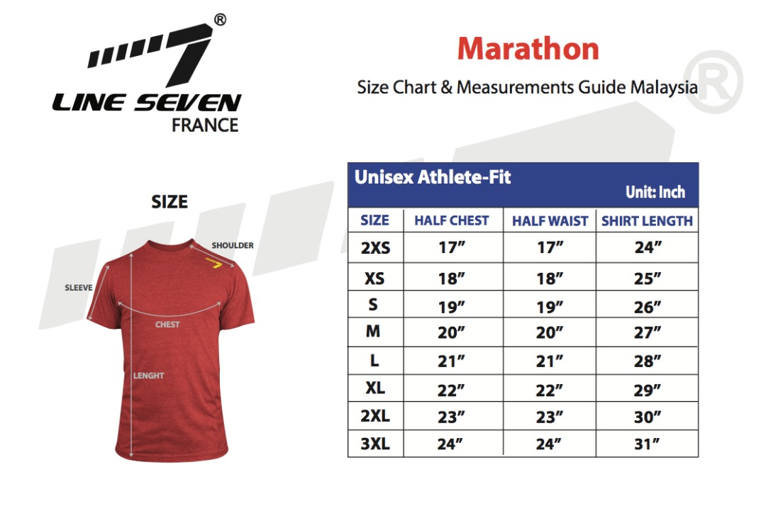 Sizing chart