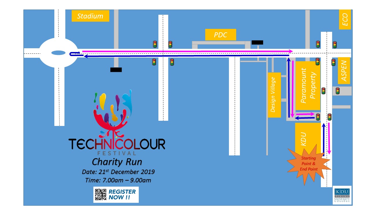Techinicolour Run Route