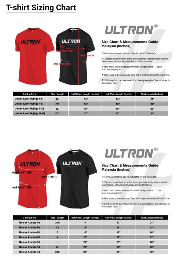 Sizing Chart