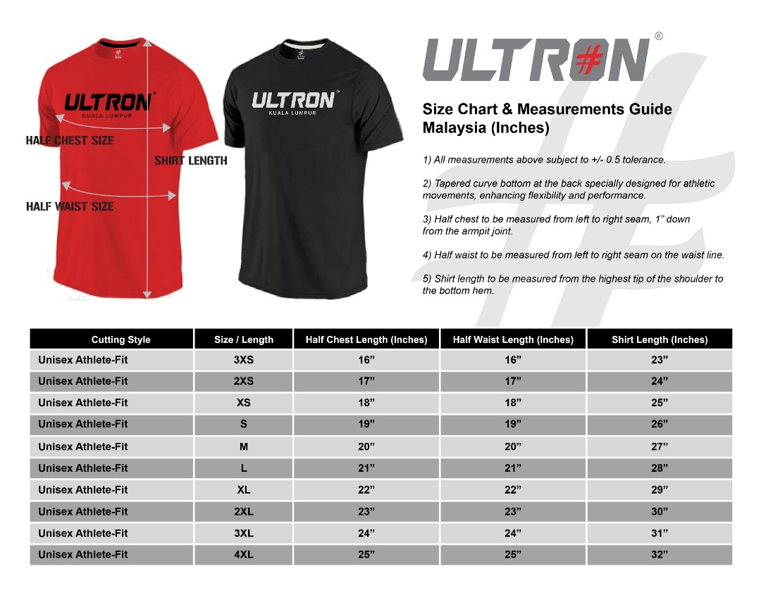Sizing Chart Adult