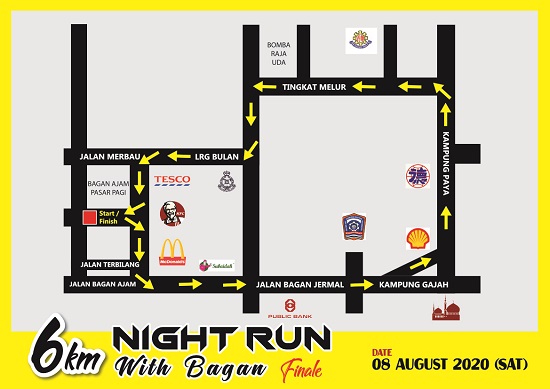 Night Run With Bagan Map