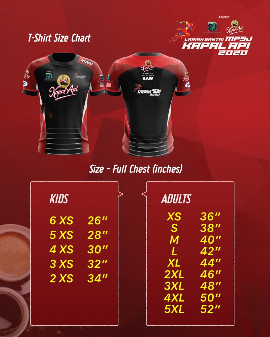 Sizing chart