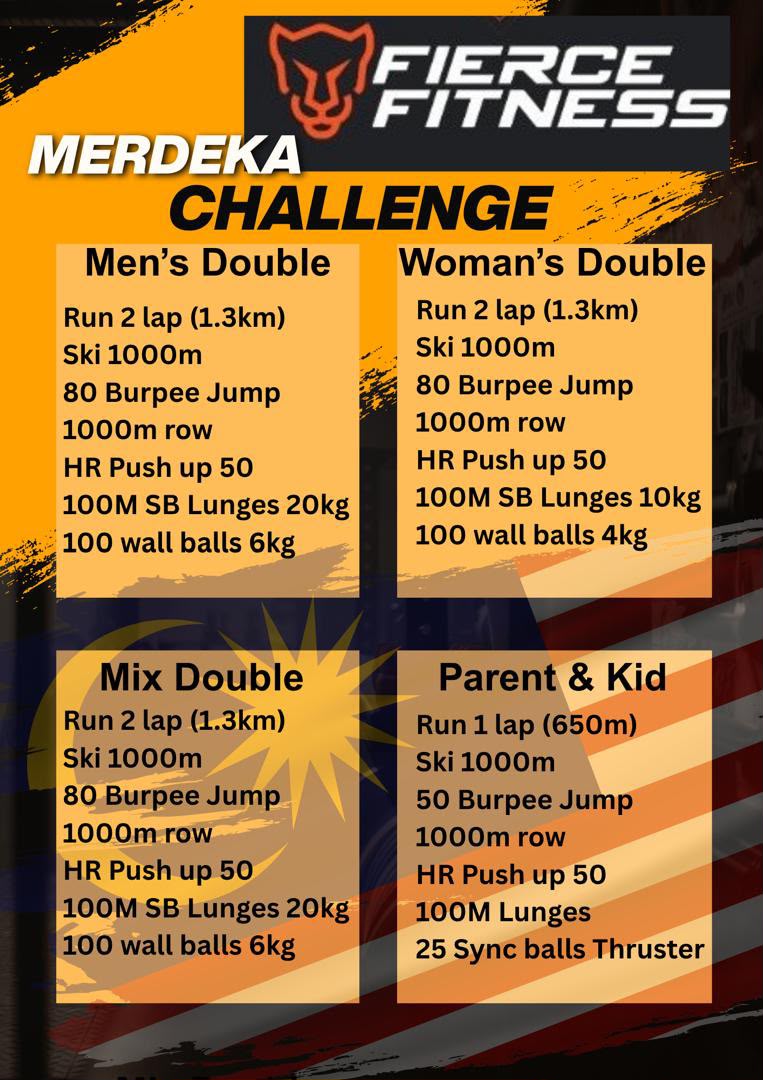 Hyrox merdeka challenge program list