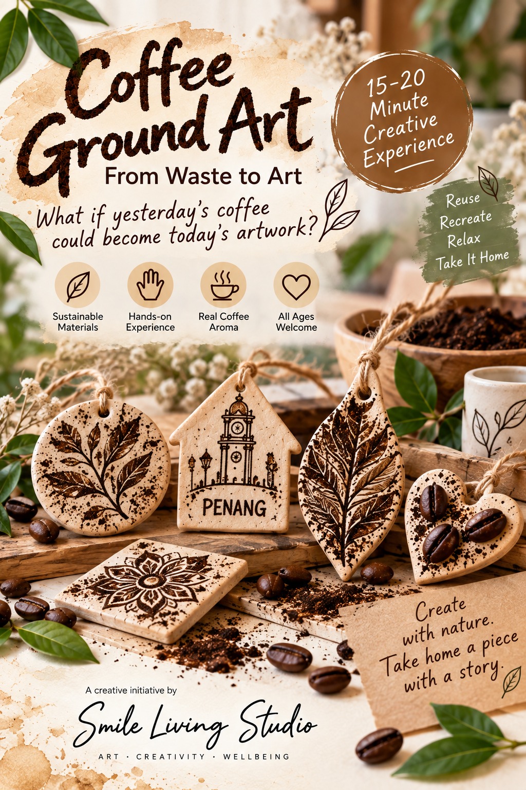 coffee ground art