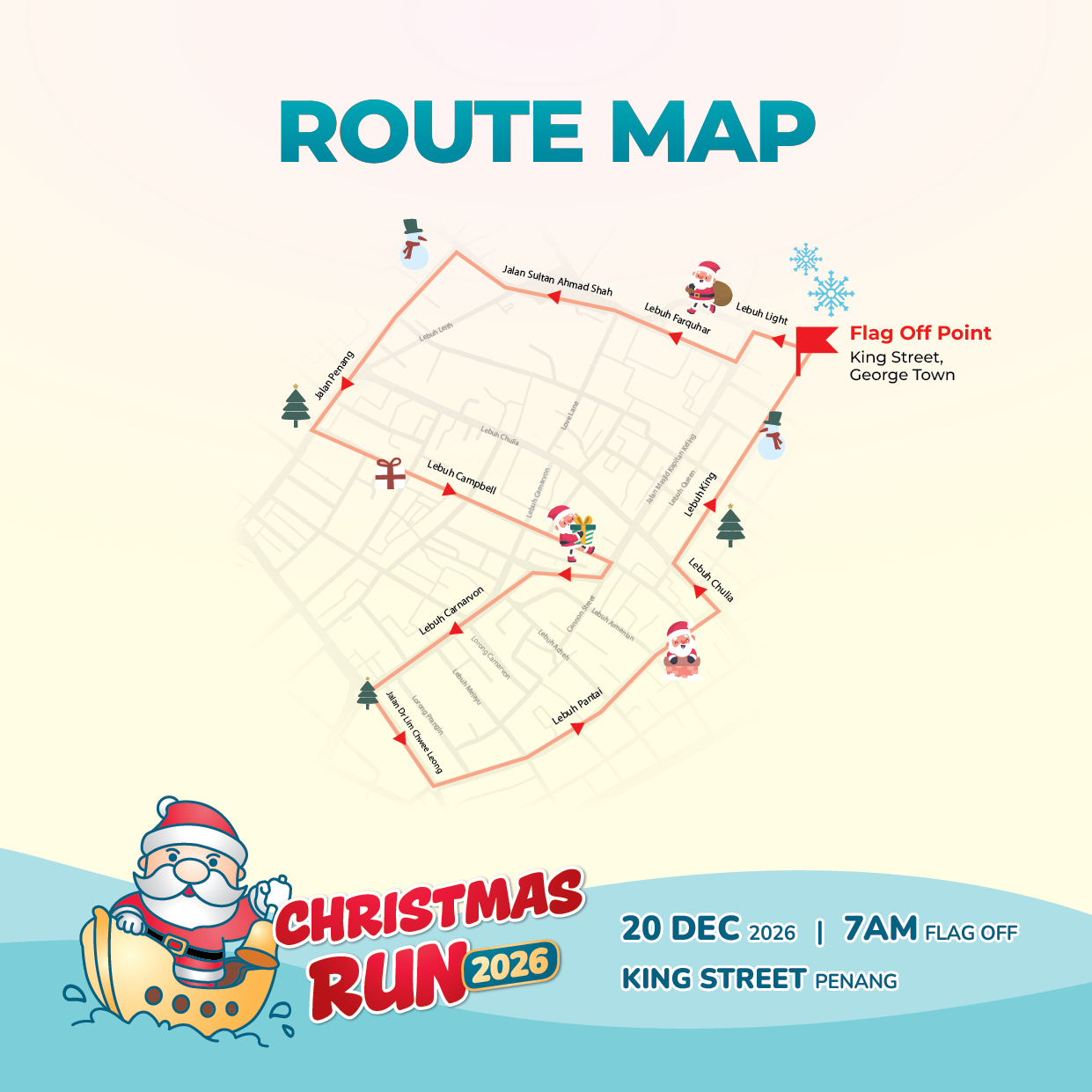 christmas run 2026 route map