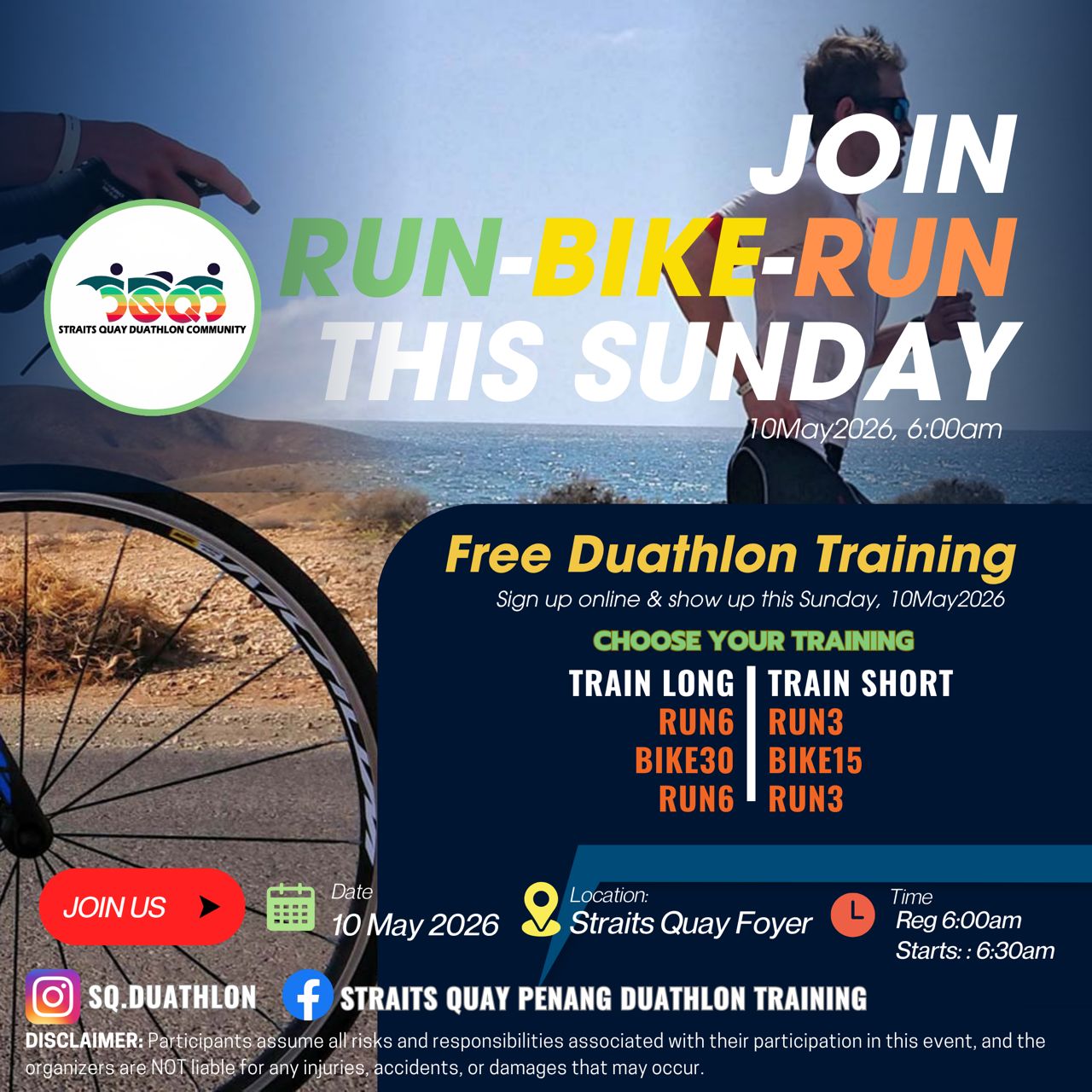 Straits Quay Duathlon Training  2026 banner