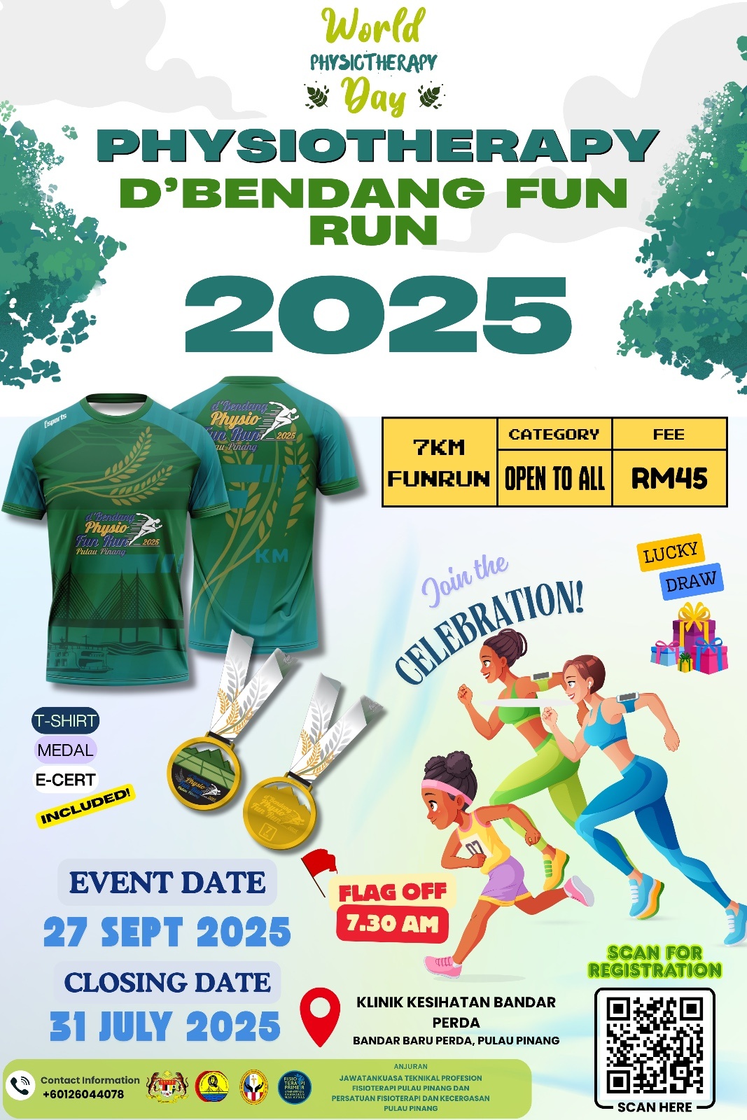 Physiotherapy D'Bendang Fun Run 2025 banner