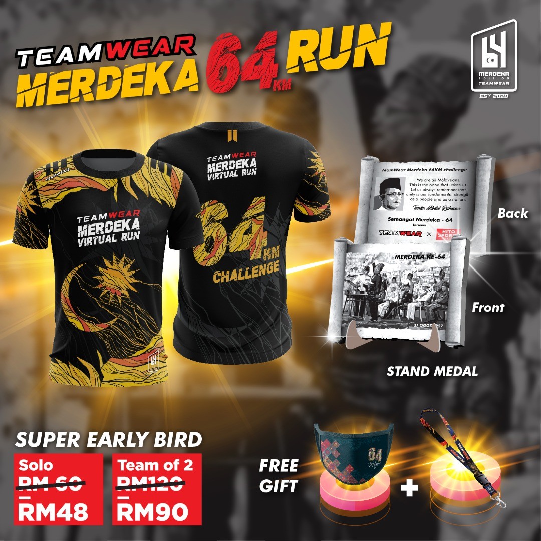 TEAMWEAR MERDEKA 64KM RUN banner
