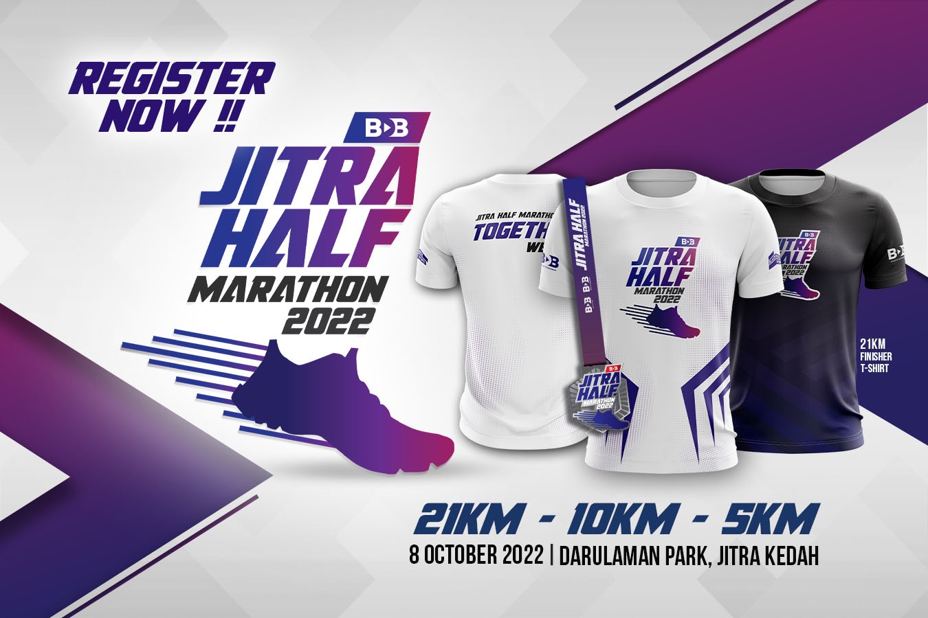 BDB Jitra Half Marathon 2022 banner