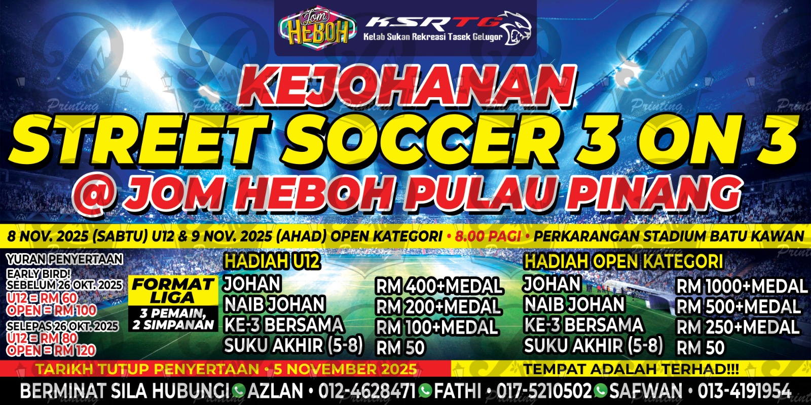Kejohanan Street Soccer 3 on 3 banner