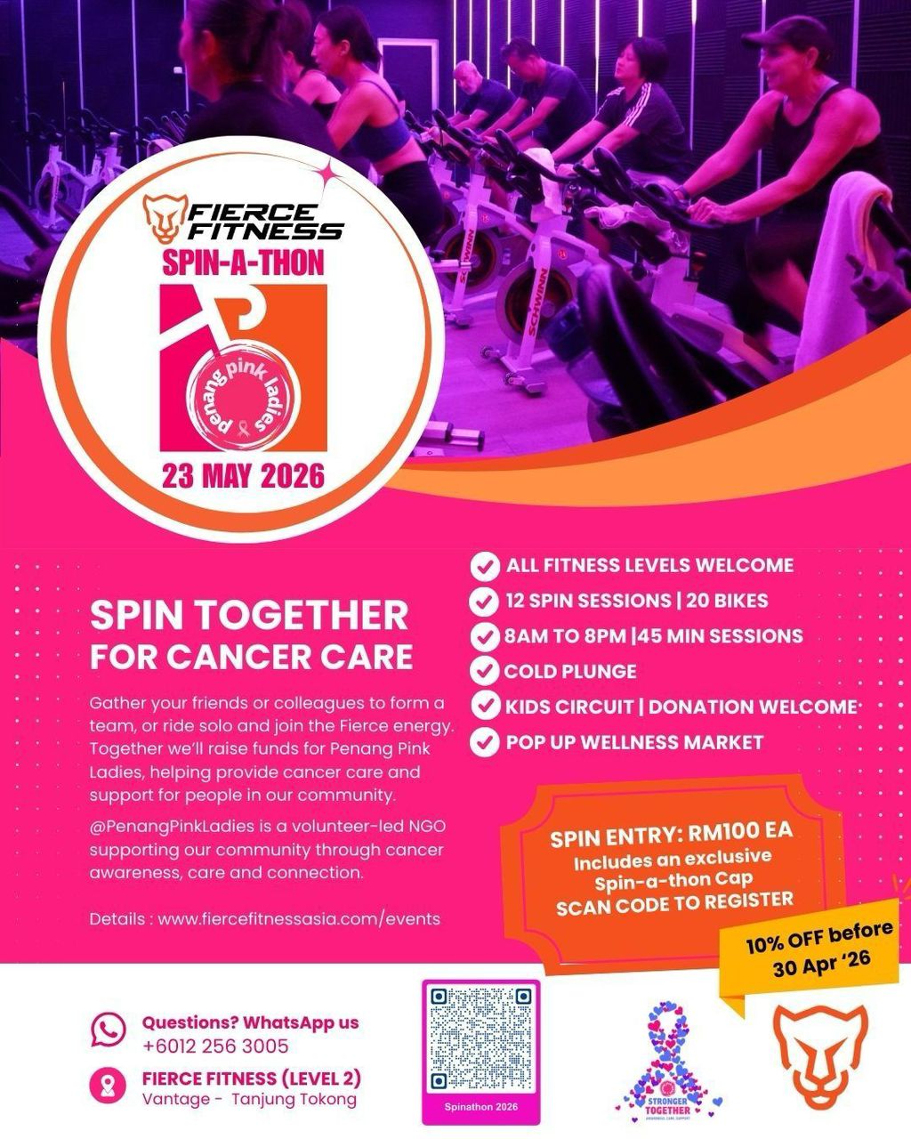 Spin-A-Thon for Cancer Care banner