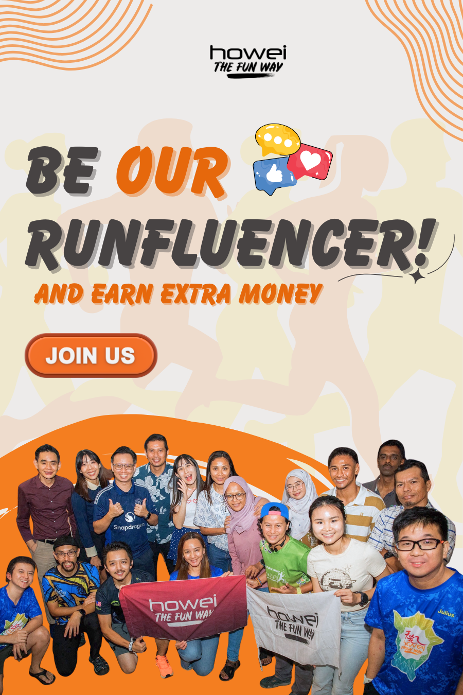 Howei Runfluencer Sponsorship Program banner