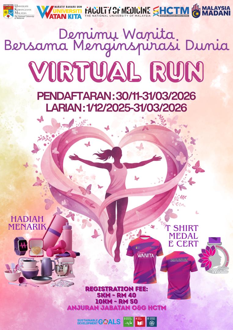 Demimu Wanita Bersama Menginspirasi Dunia Virtual Run banner