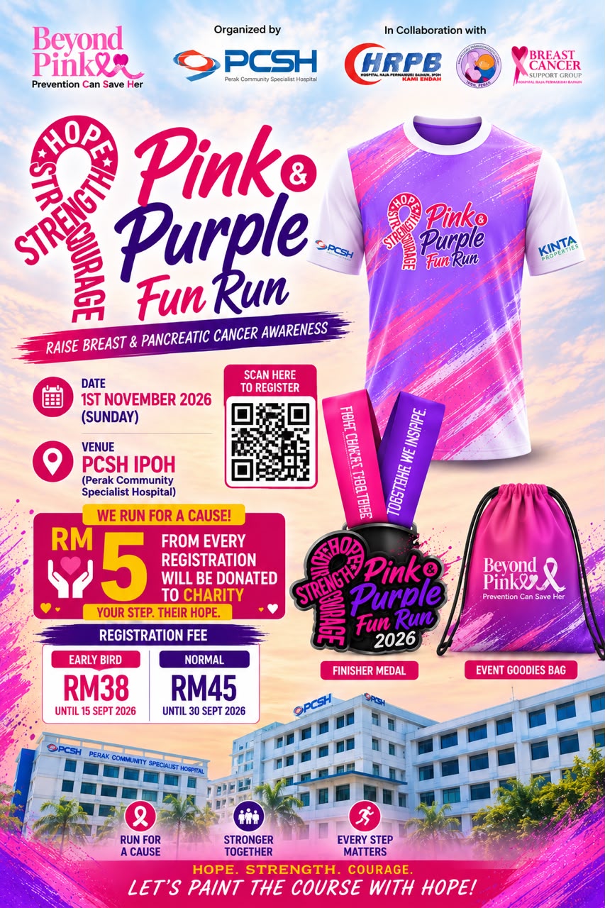 Pink & Purple Fun Run participants at Pcsh Ipoh