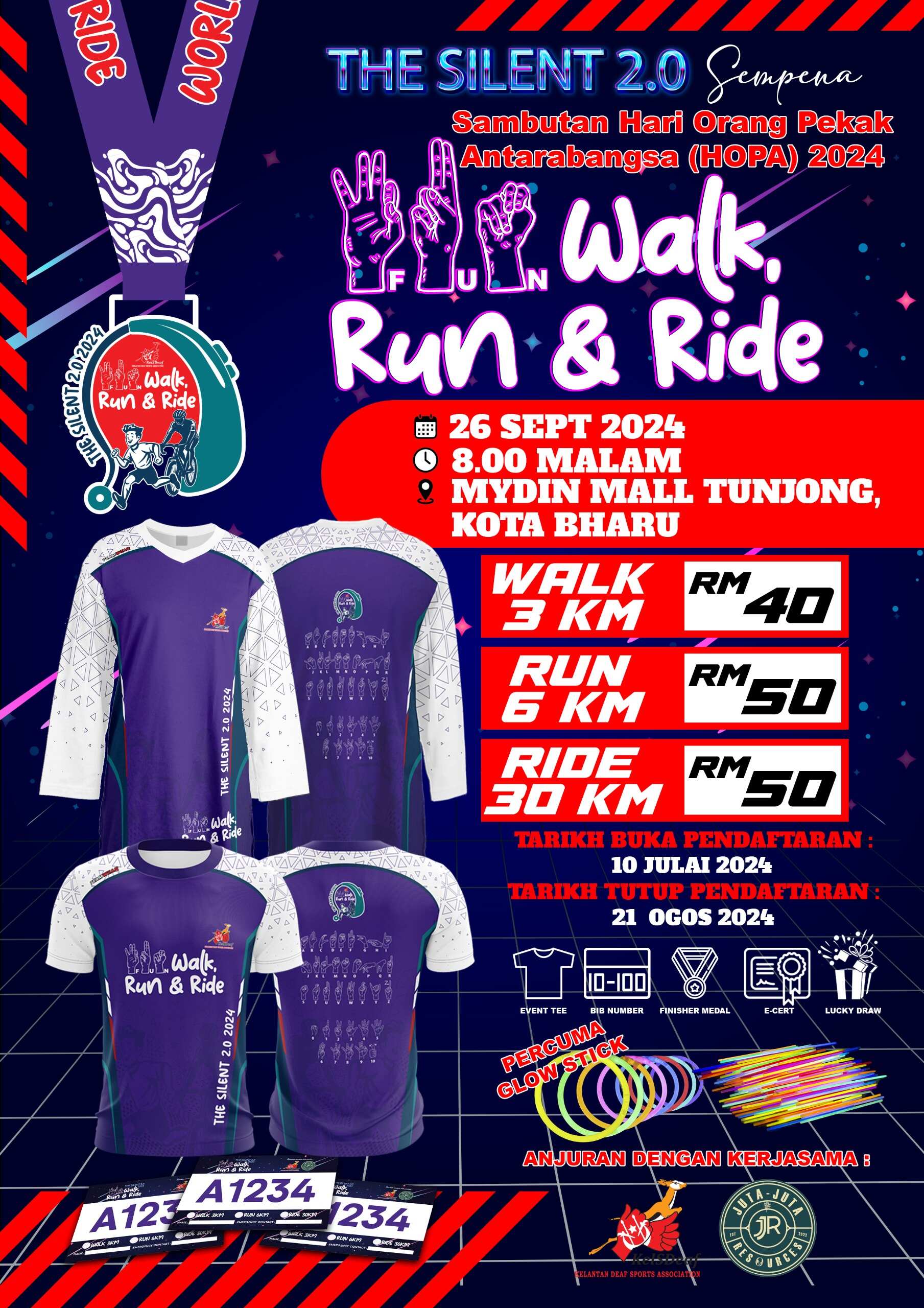 The Silent Fun Walk & Run 2.0 Sempena Sambutan Hari Orang Pekak Antarabangsa (HOPA) 2024 banner