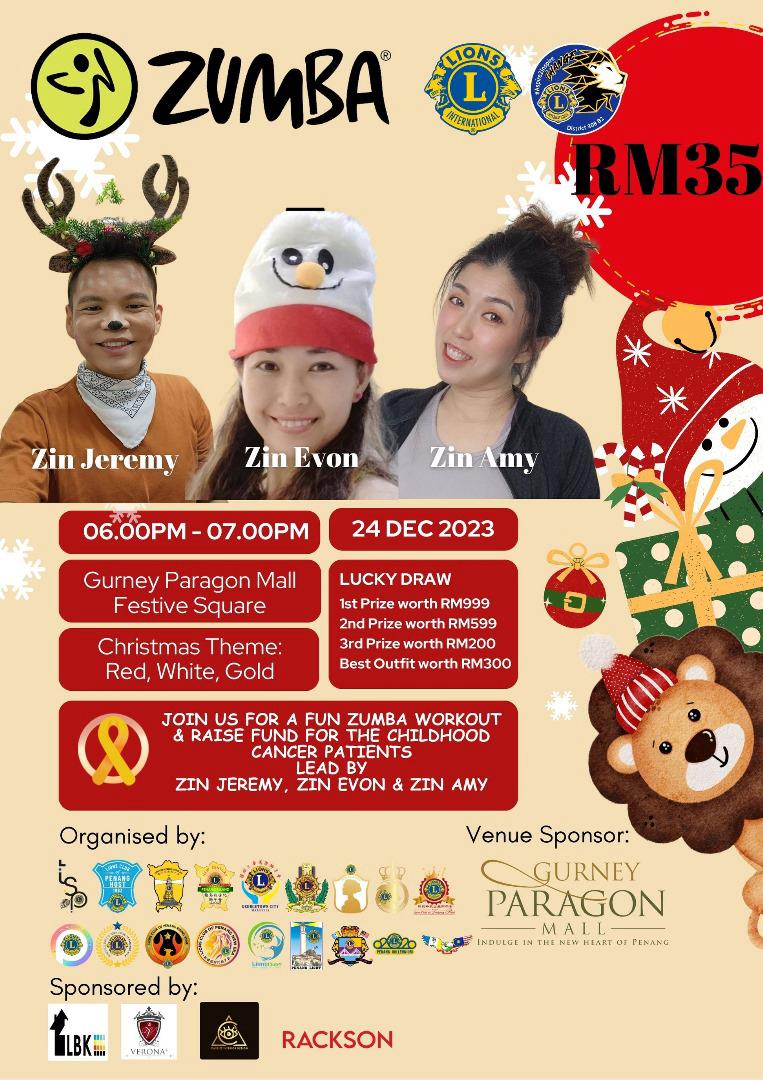 Penang Lions Christmas Countdown Zumba 2023 banner