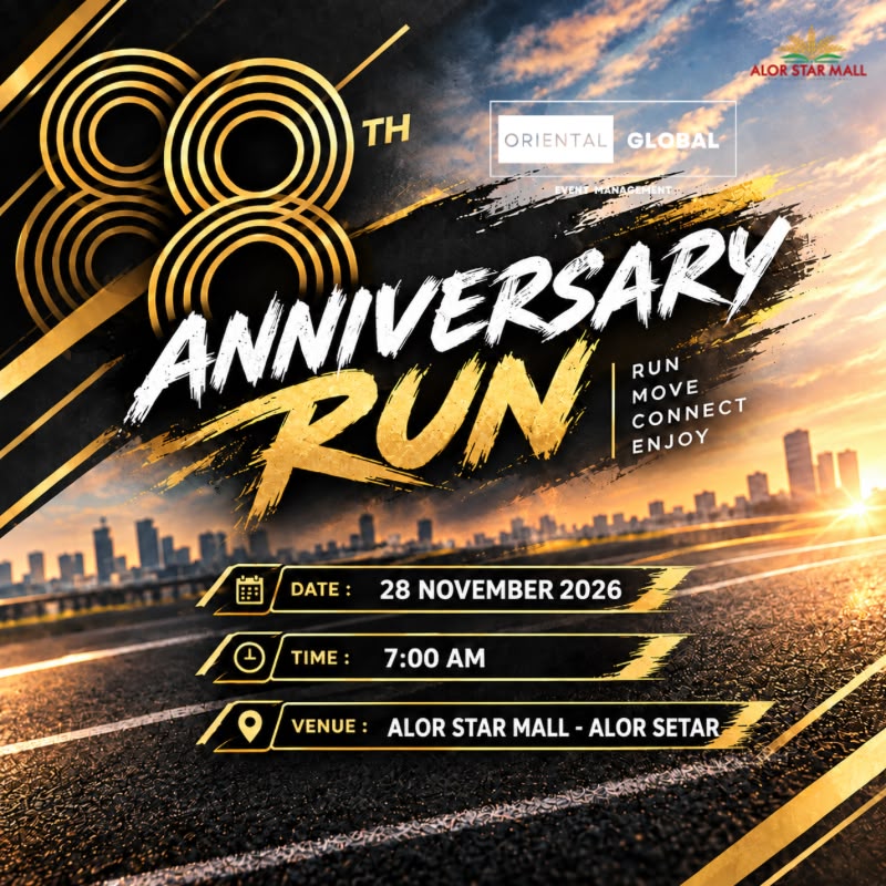 8th Anniversary Run - Alor Setar participants at Alor Star Mall