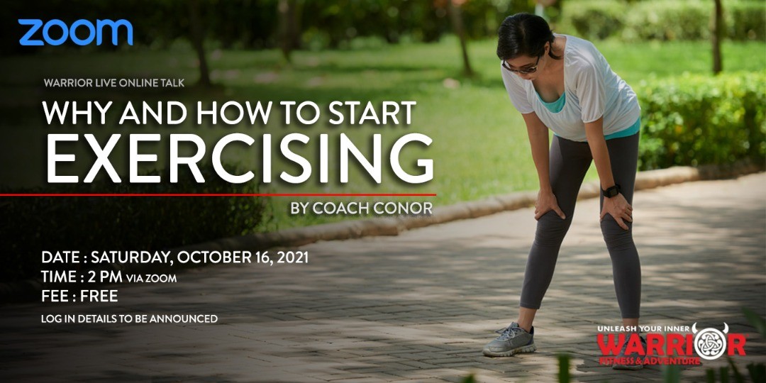 Warrior Live Online Talk - Why and How to Start Exercising banner