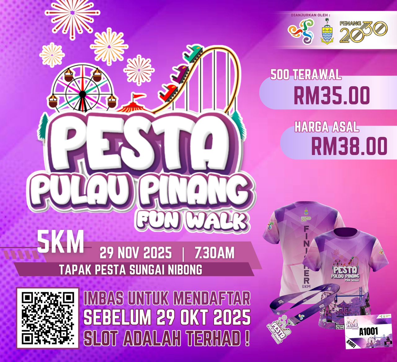 Pesta Pulau Pinang Fun Walk 2025 banner