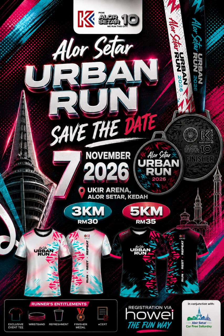 Alor Setar Urban Run participants at Ukir Arena
