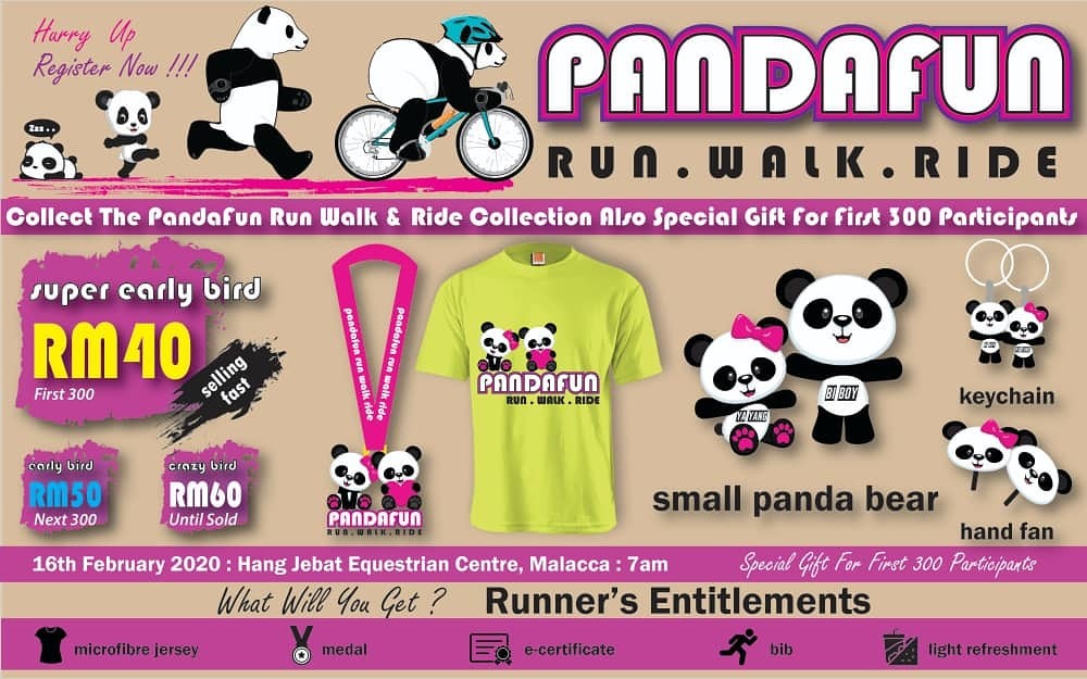 Panda Fun Run Walk Ride @ Melaka banner