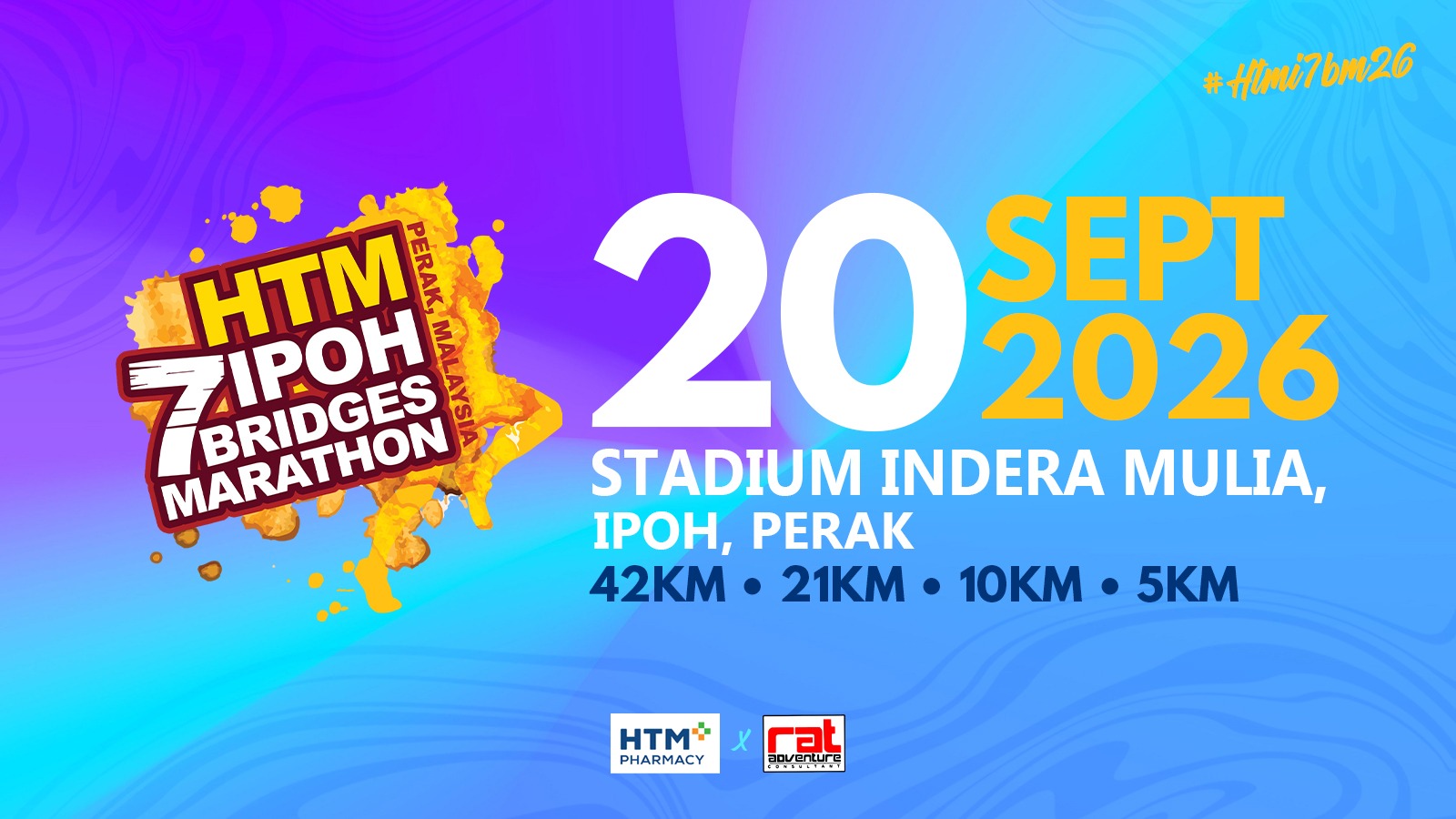 HTM Ipoh 7 Bridges Marathon 2026 banner