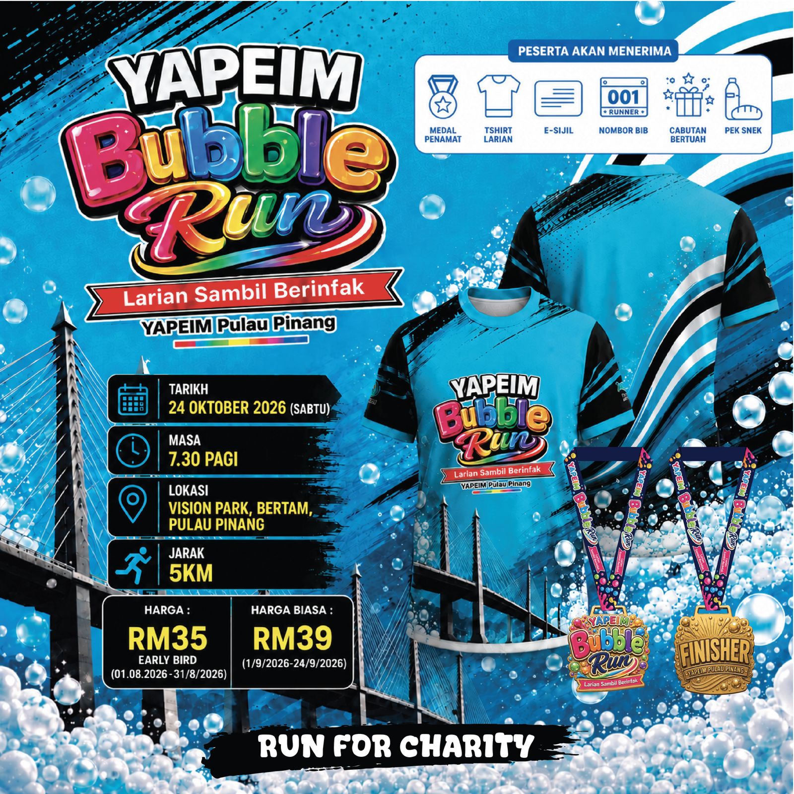 YAPEIM Bubble Run walkers at Vision Park