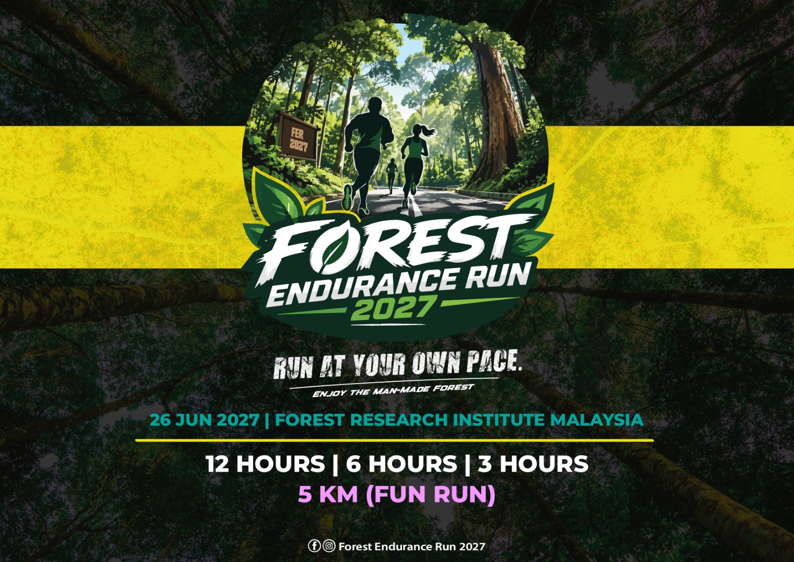 Forest Endurance Run 2027 runners at Forest Research Institute Malaysia