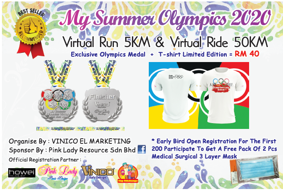 My Summer Olympics 2020 Virtual Run And Virtual Ride banner