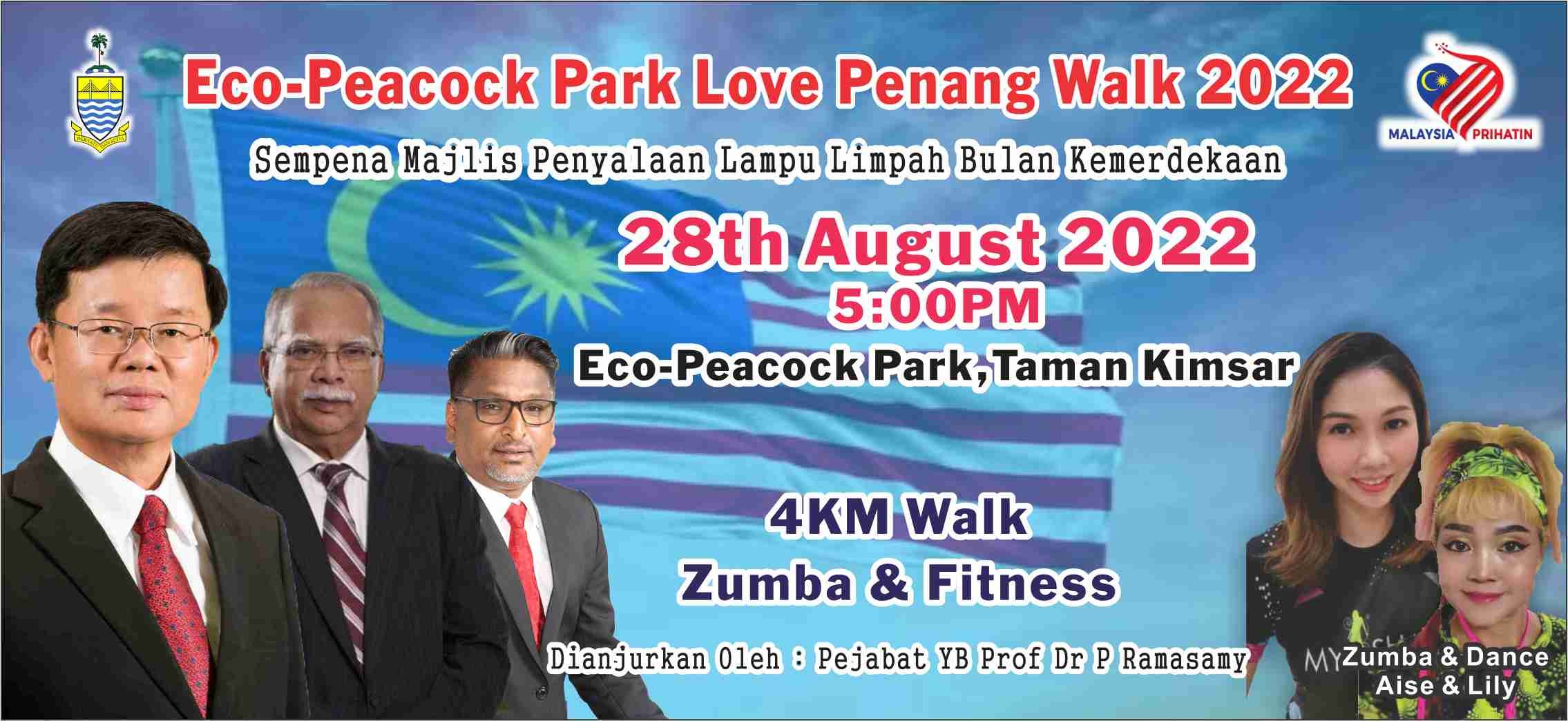 Eco - Peacock Park Love Penang Walk 2022 banner