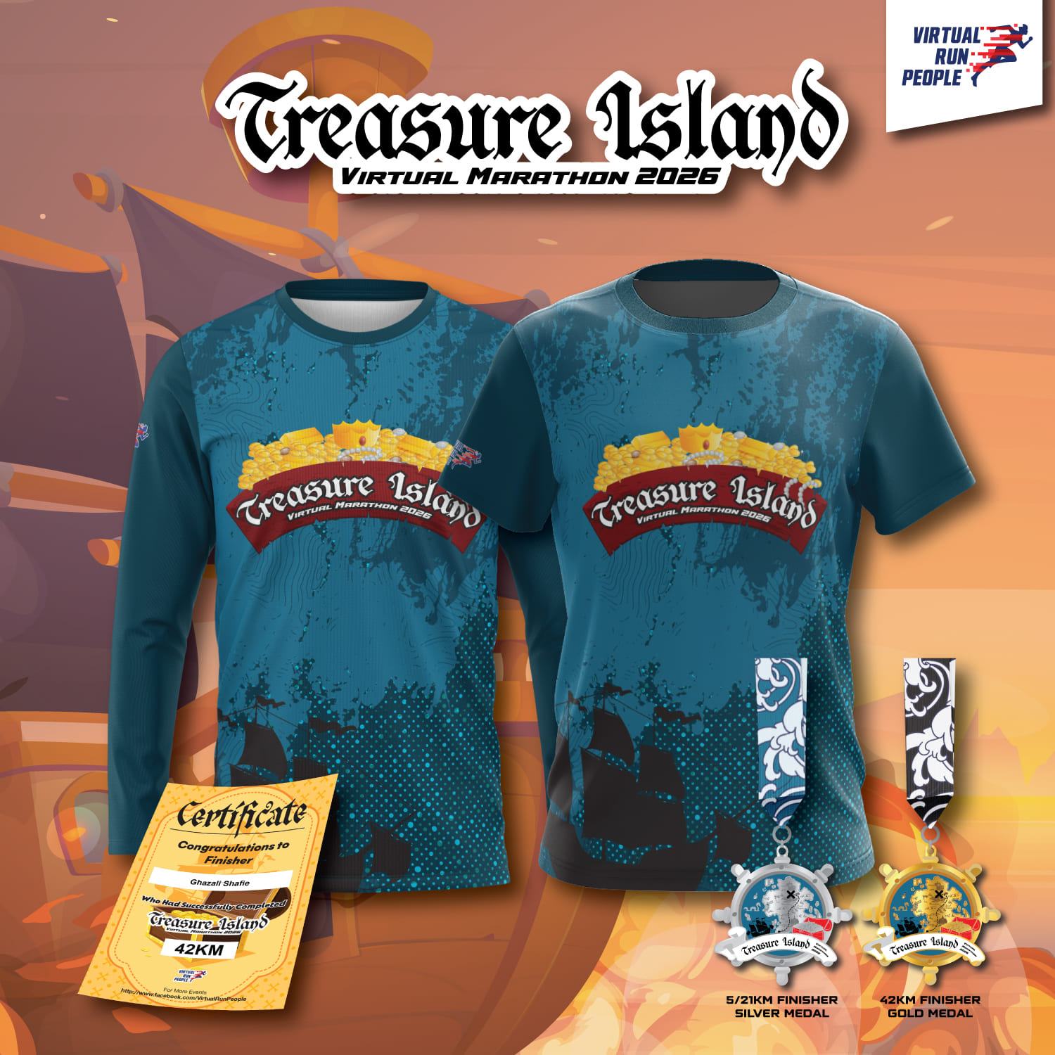 Treasure Island Virtual Marathon 2026 banner