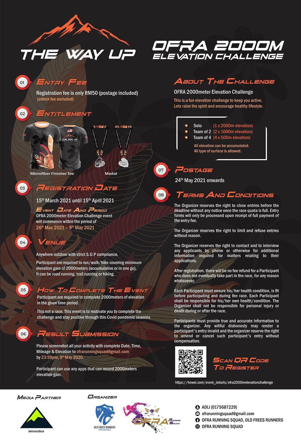 OFRA 2000m Elevation Challenge banner