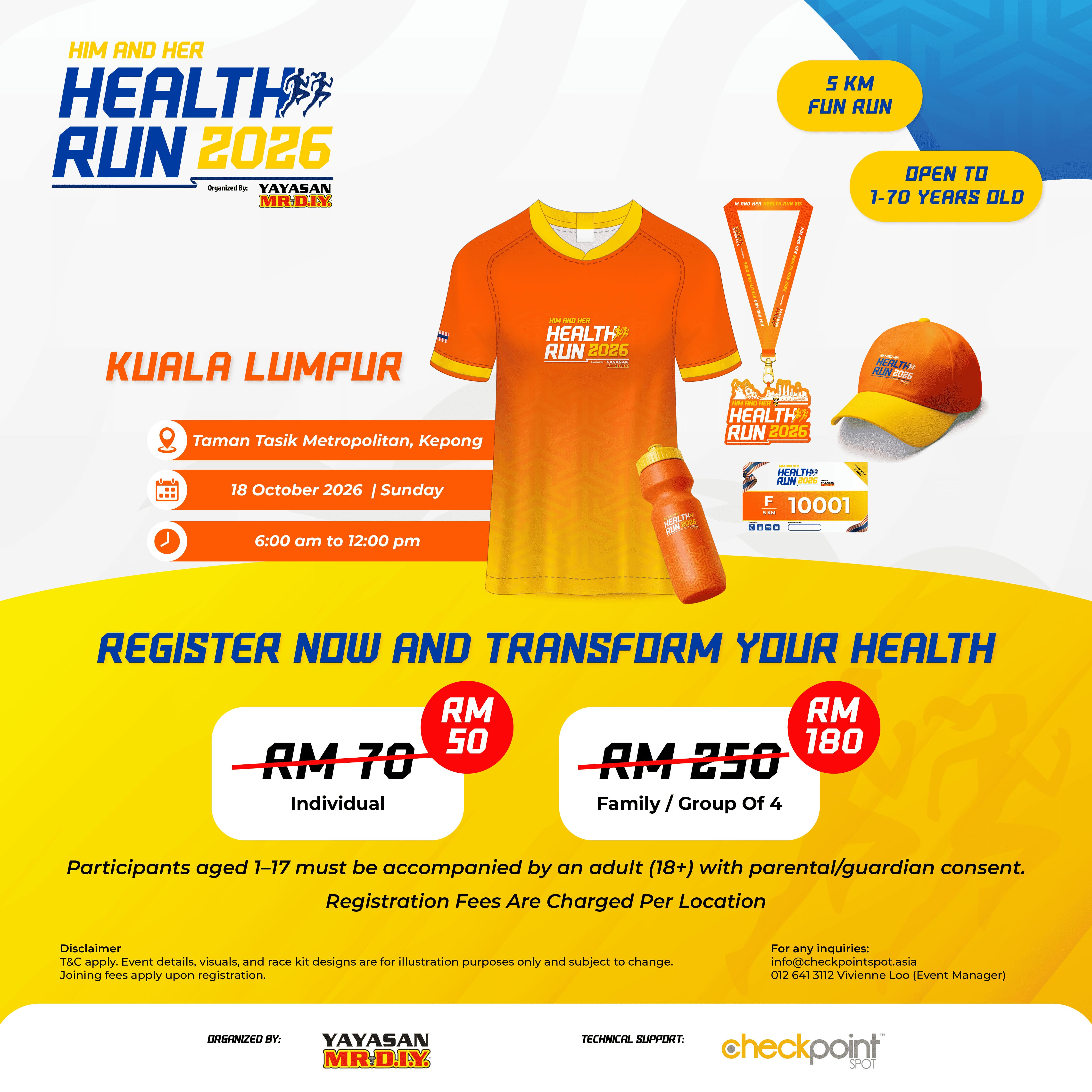 Him & Her Health Run 2026 - Kuala Lumpur banner