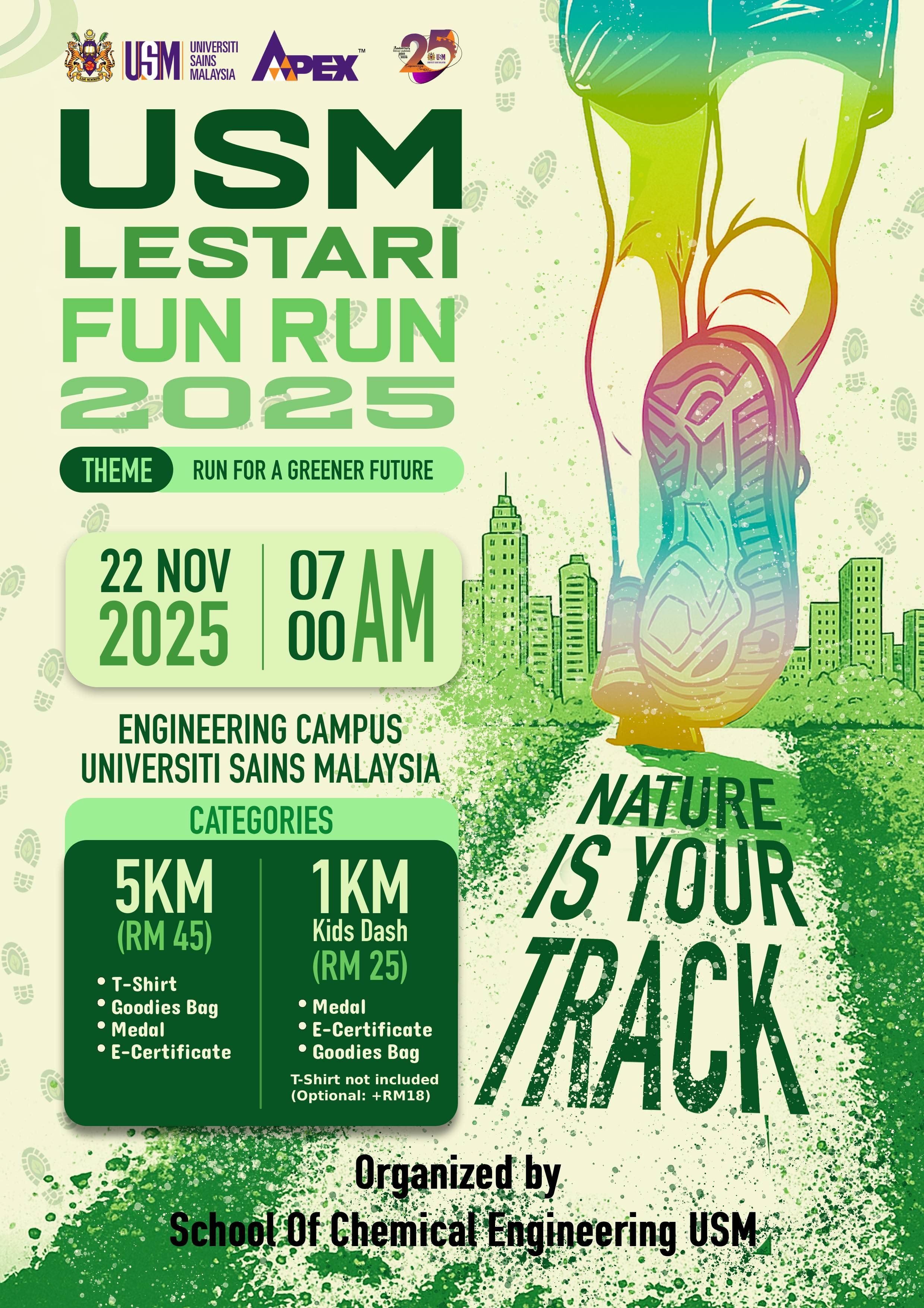 USM Lestari Fun Run 2025 banner