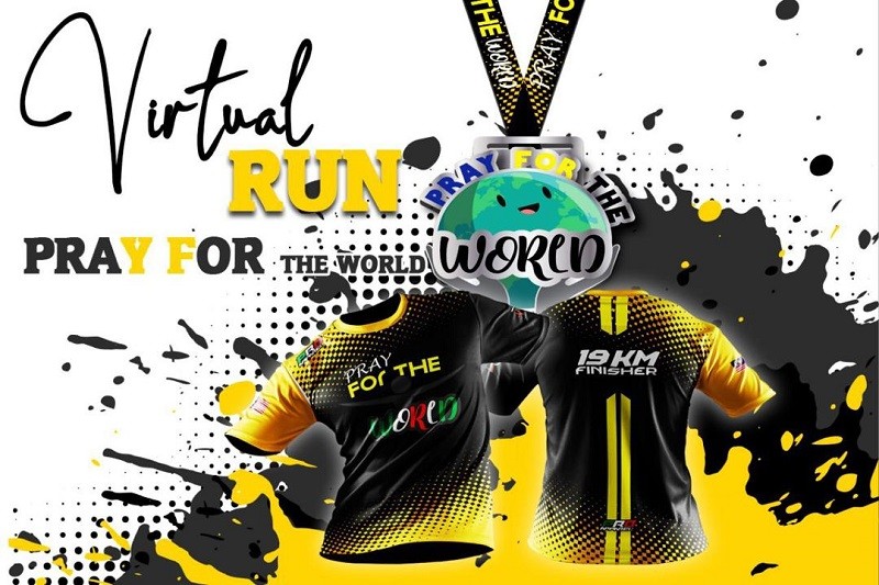Virtual Run - Pray For The World banner