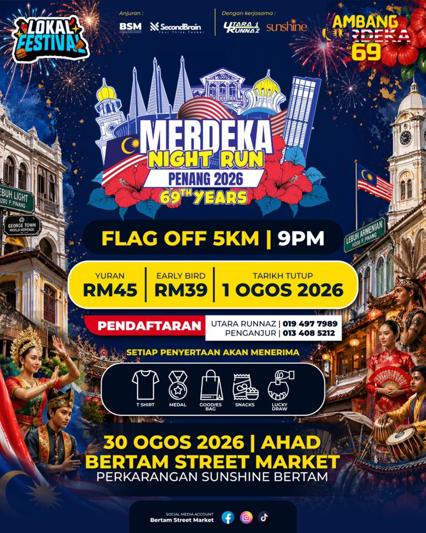 Merdeka Night Run Penang 2026 banner