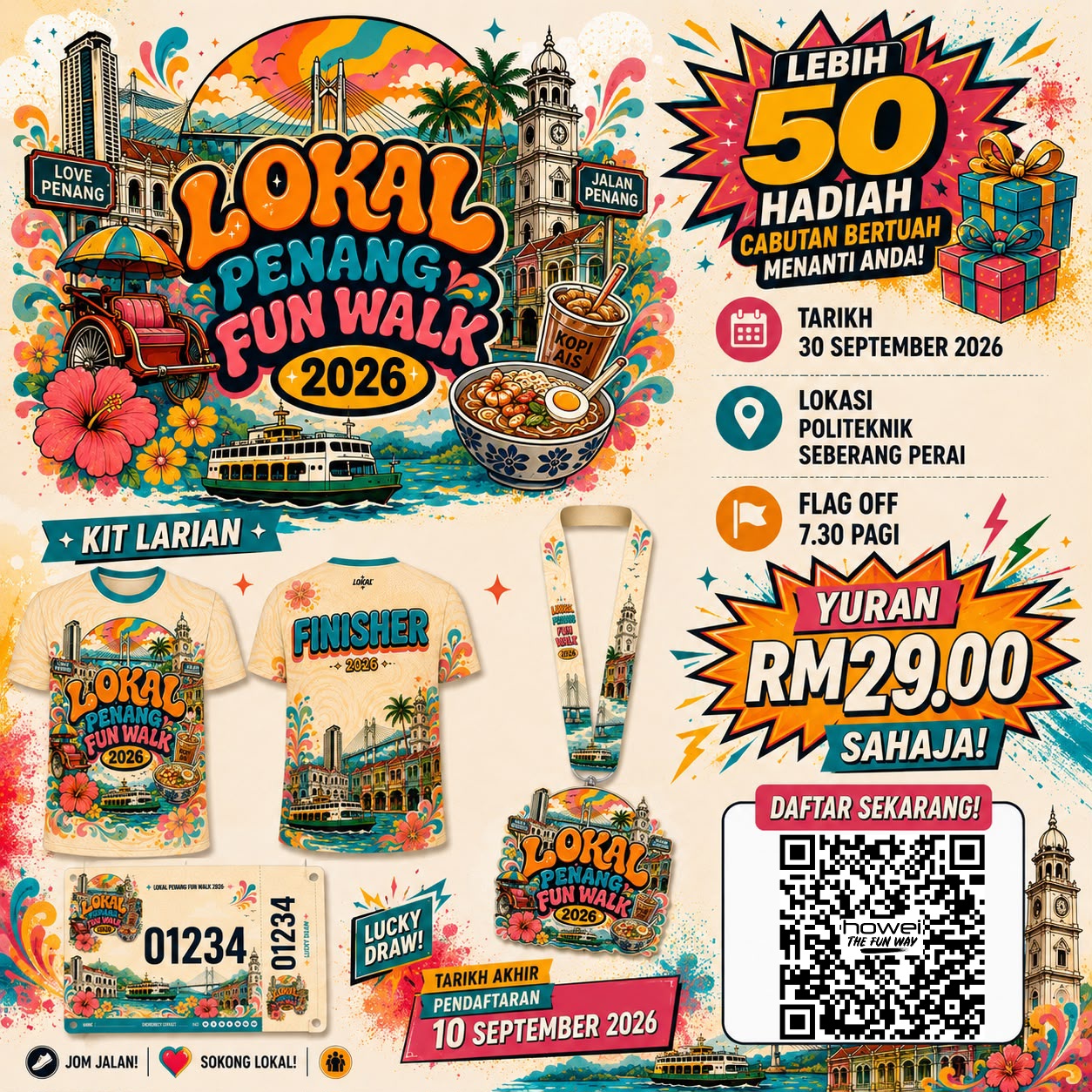 Lokal Penang Fun Walk 2026 banner