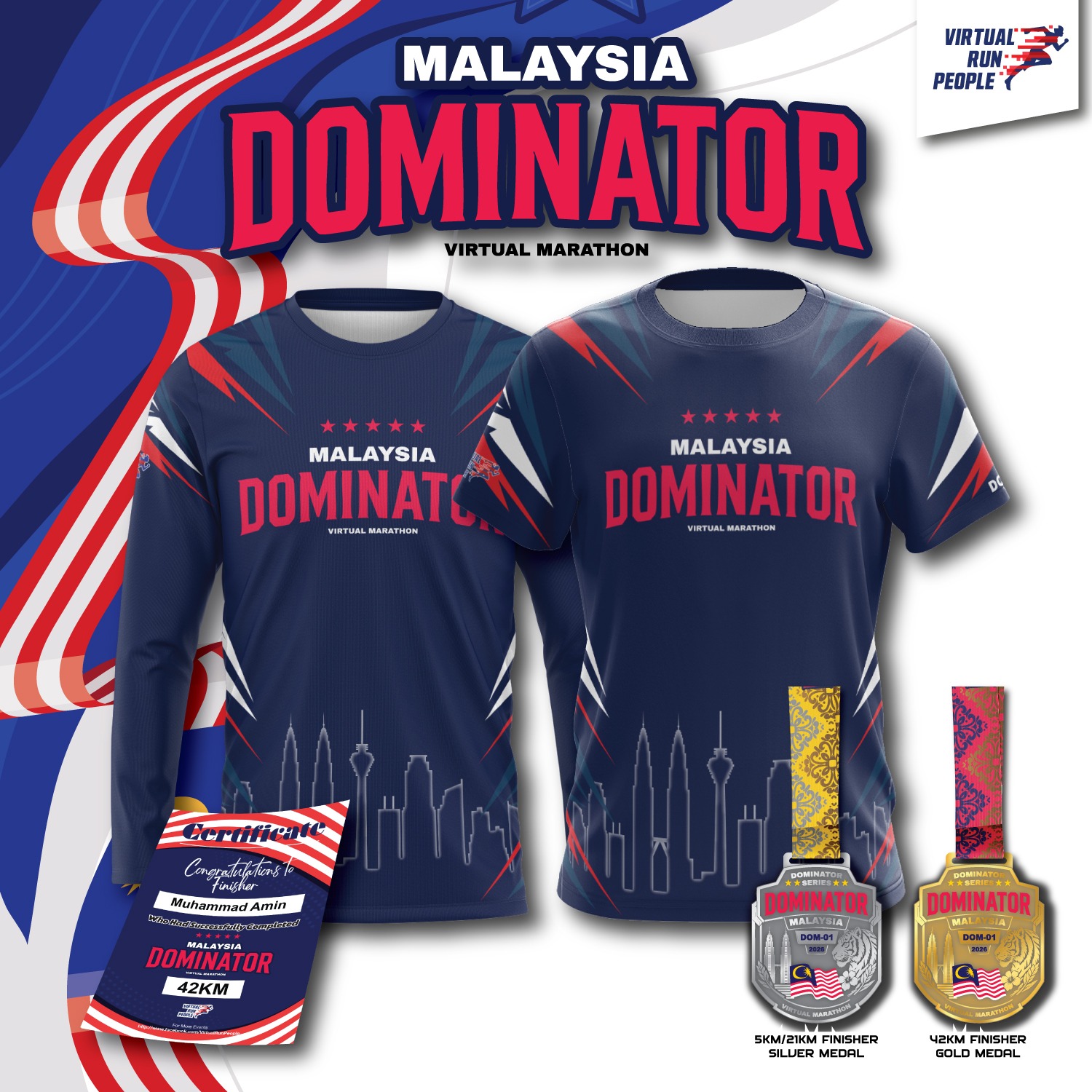 Malaysia Dominator Virtual Marathon 2026 virtual participants