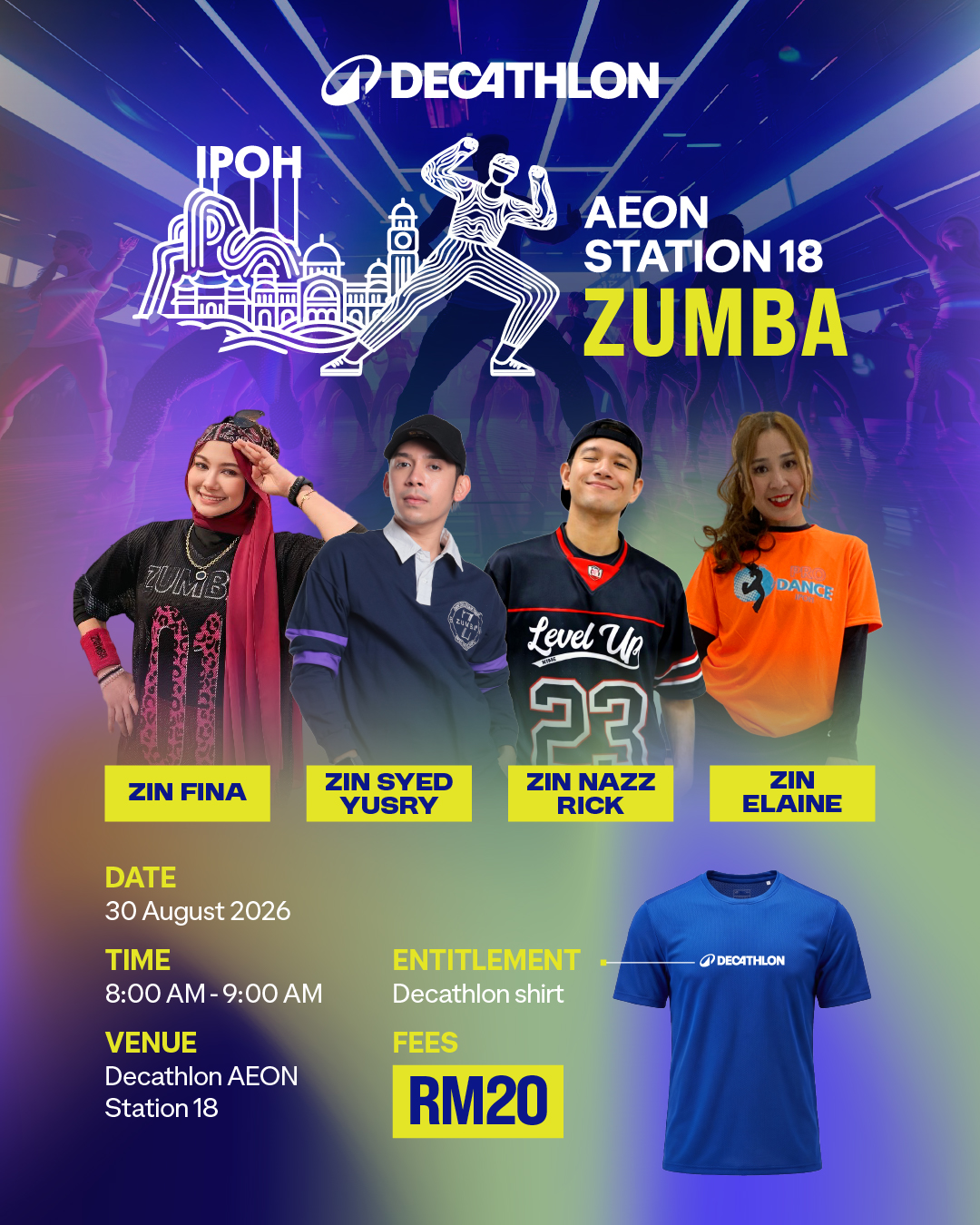Decathlon Aeon Station 18 Zumba 2026 banner