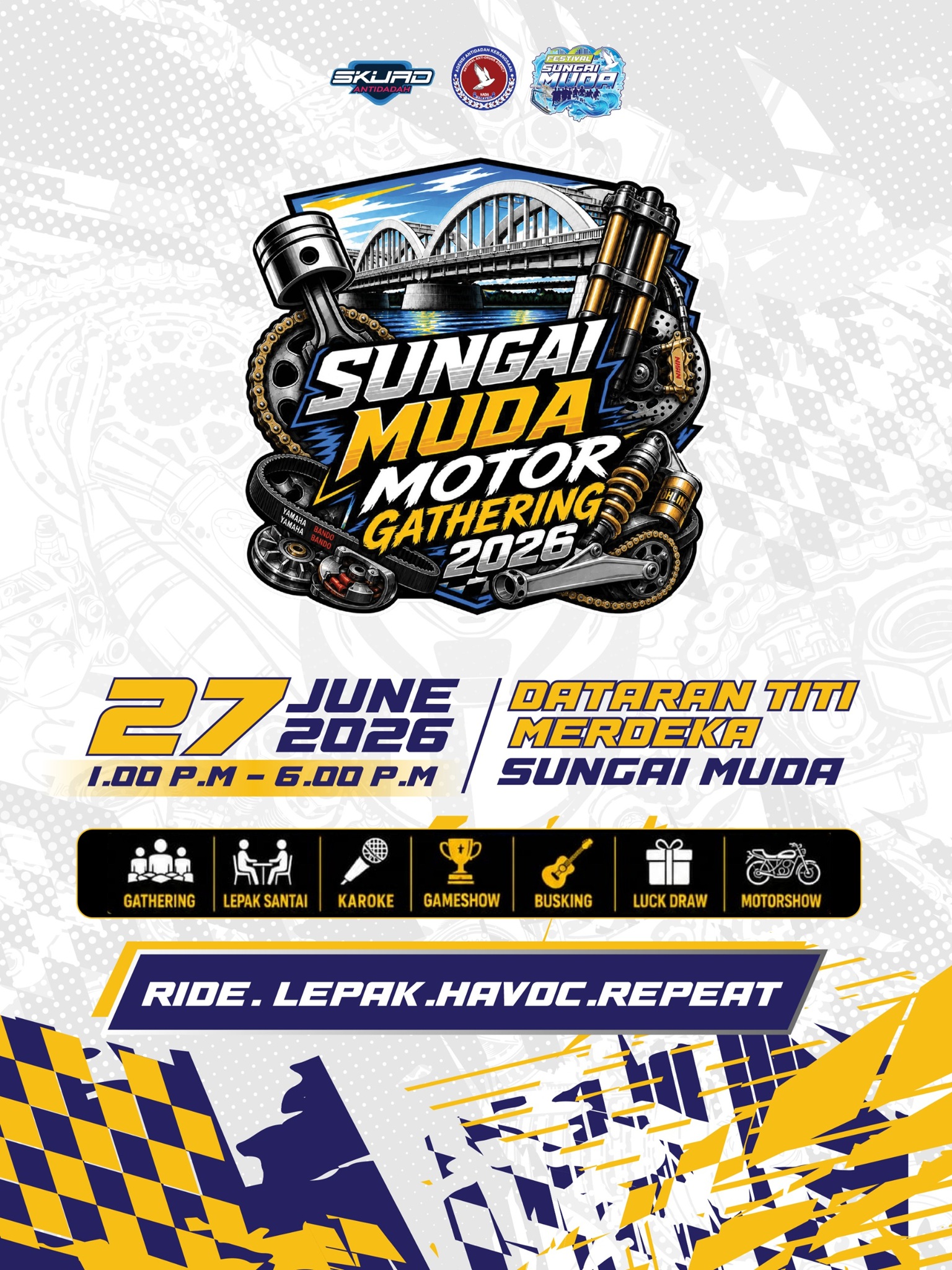 Sungai Muda Motor Gathering 2026 banner