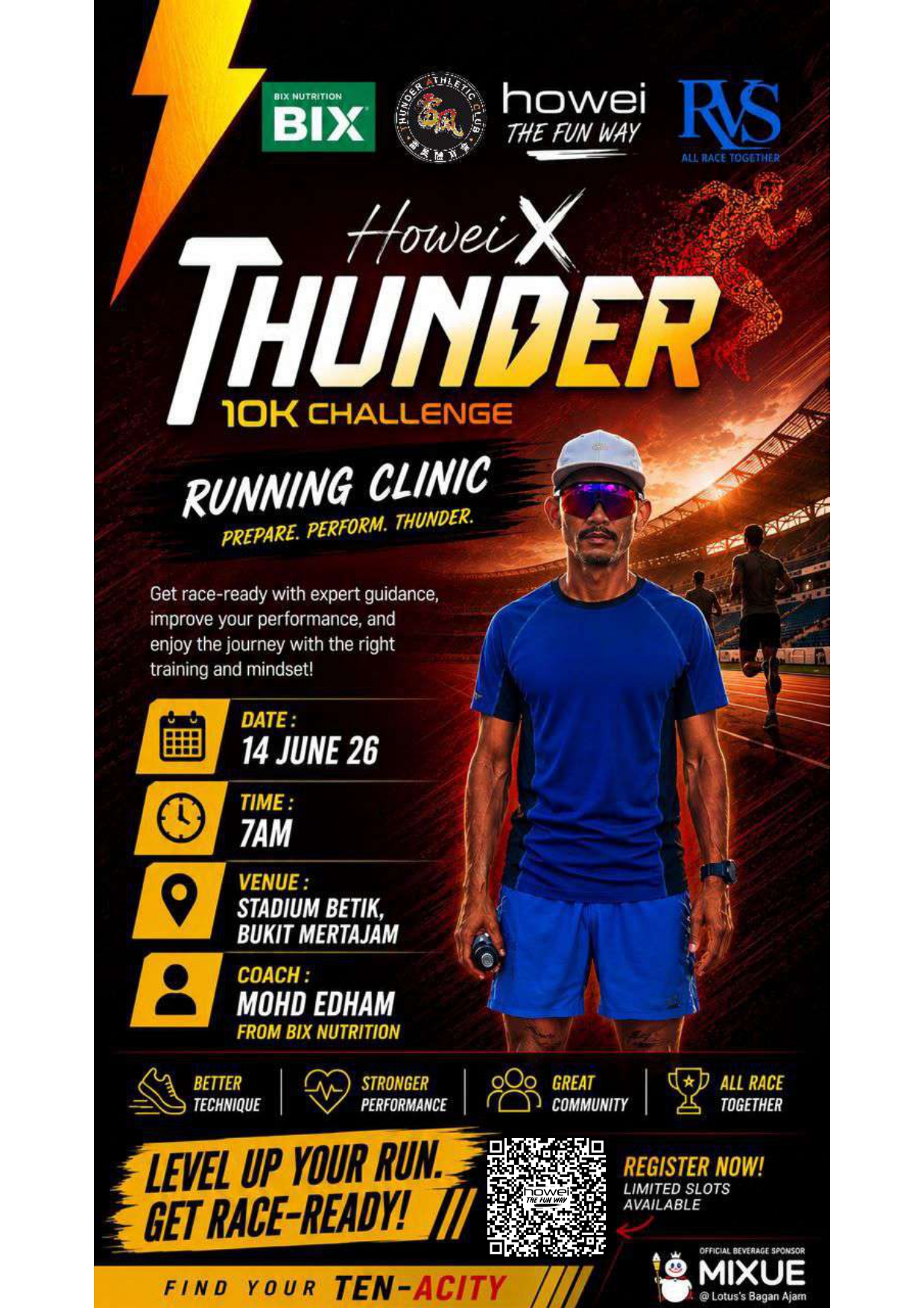 Running Clinic Thunder 10k X RVS Running Community banner