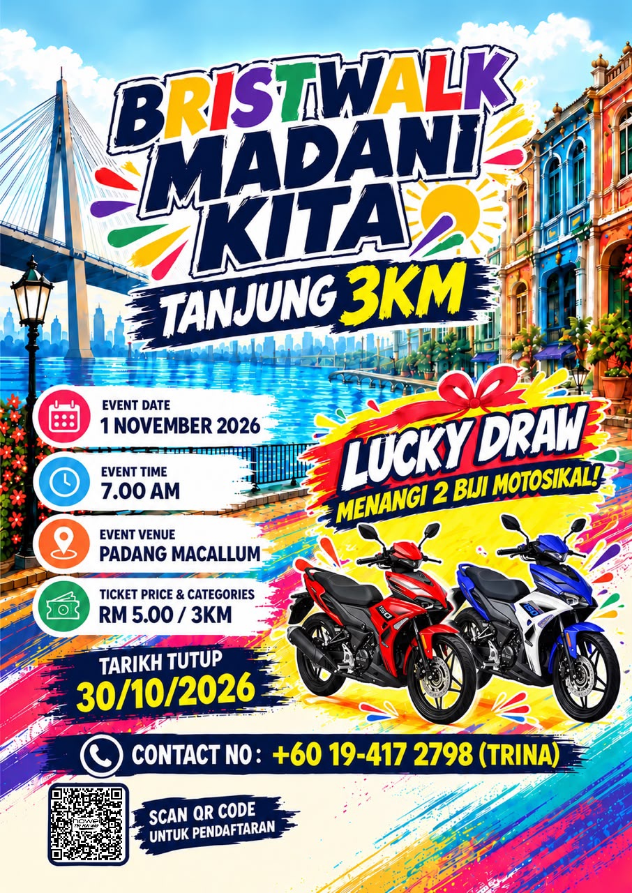 Bristwalk Madani Kita Tanjung 3km participants at Padang Macallum