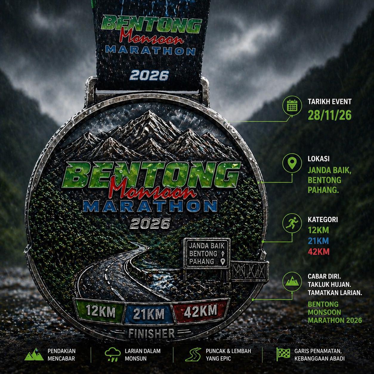 Bentong Monsoon Marathon 2026 banner