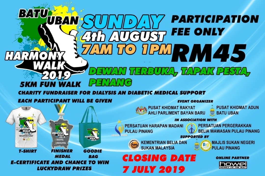 Batu Uban Harmony Walk 2019 banner