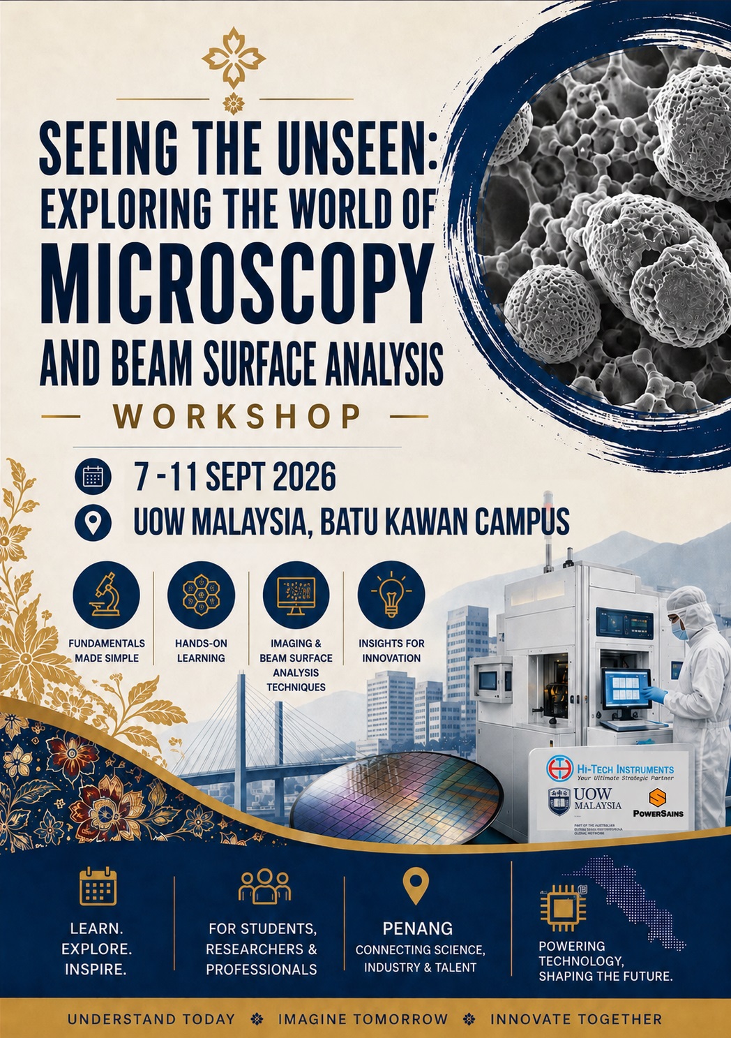 Seeing the Unseen: Exploring the World of Microscopy and Beam Surface Analysis Workshop banner