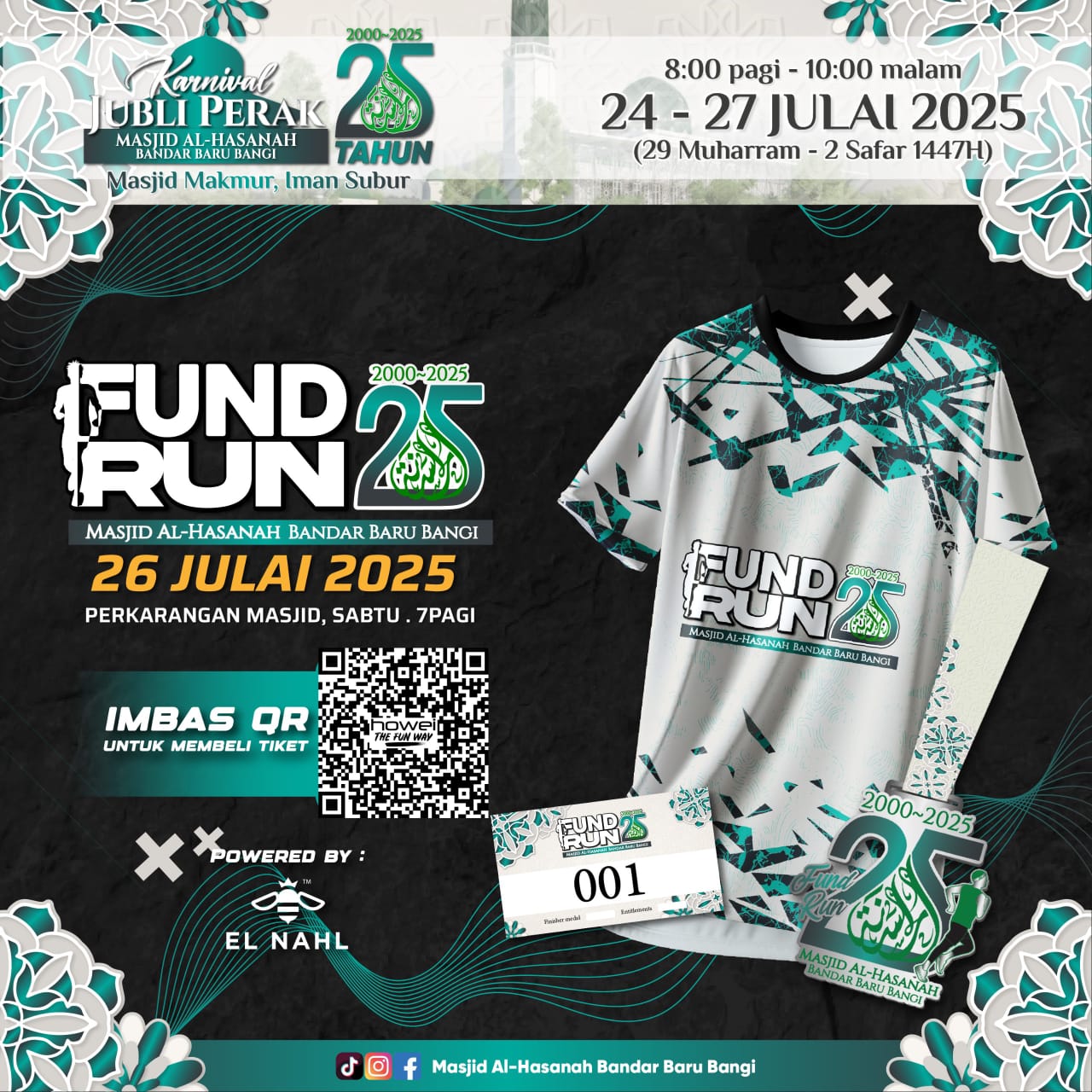 Fund Run 25 Tahun Masjid Al Hasanah banner