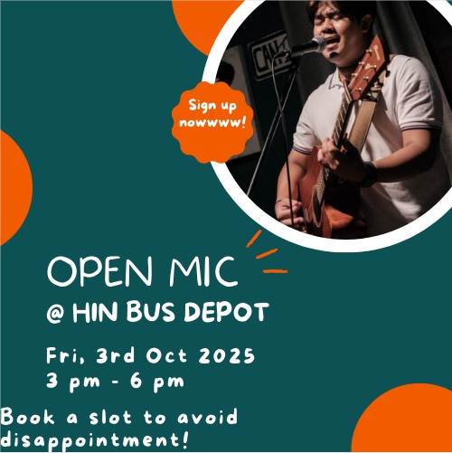 Penang Open Mic - Hin Bus x Grow Market Open Mic 3rd October 2025 banner