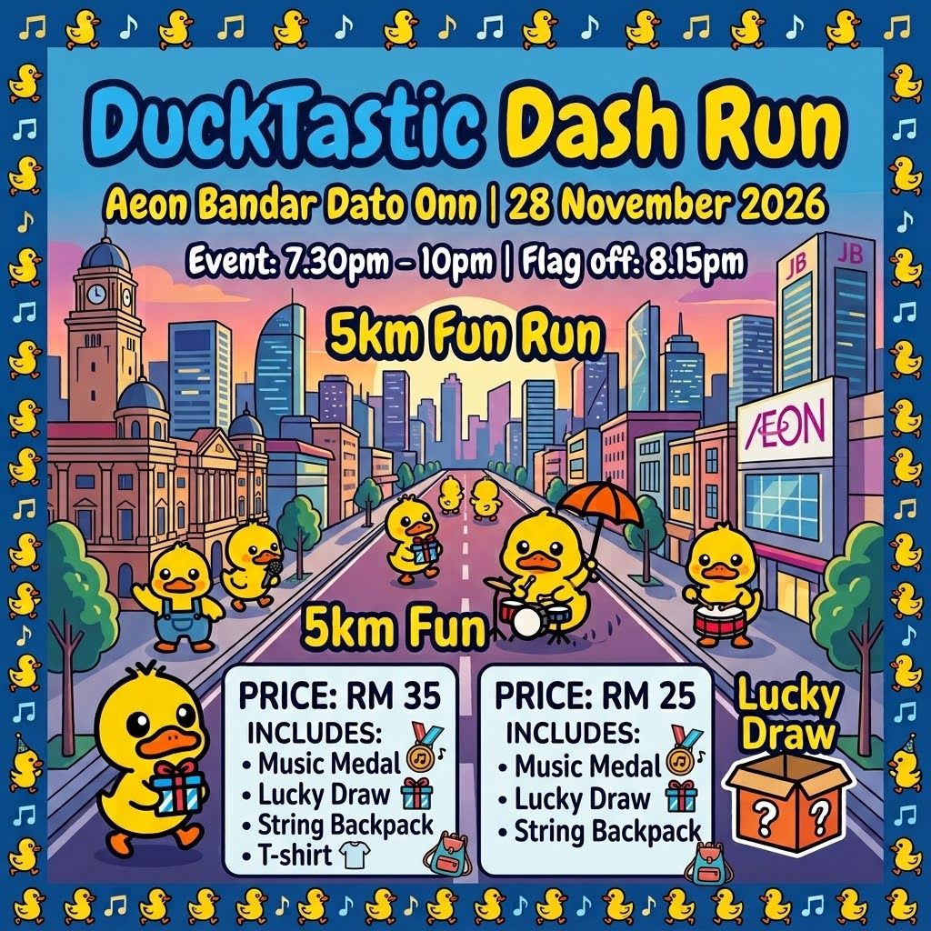 Ducktastic Dash Run - JB runners at AEON Mall Bandar Dato' Onn