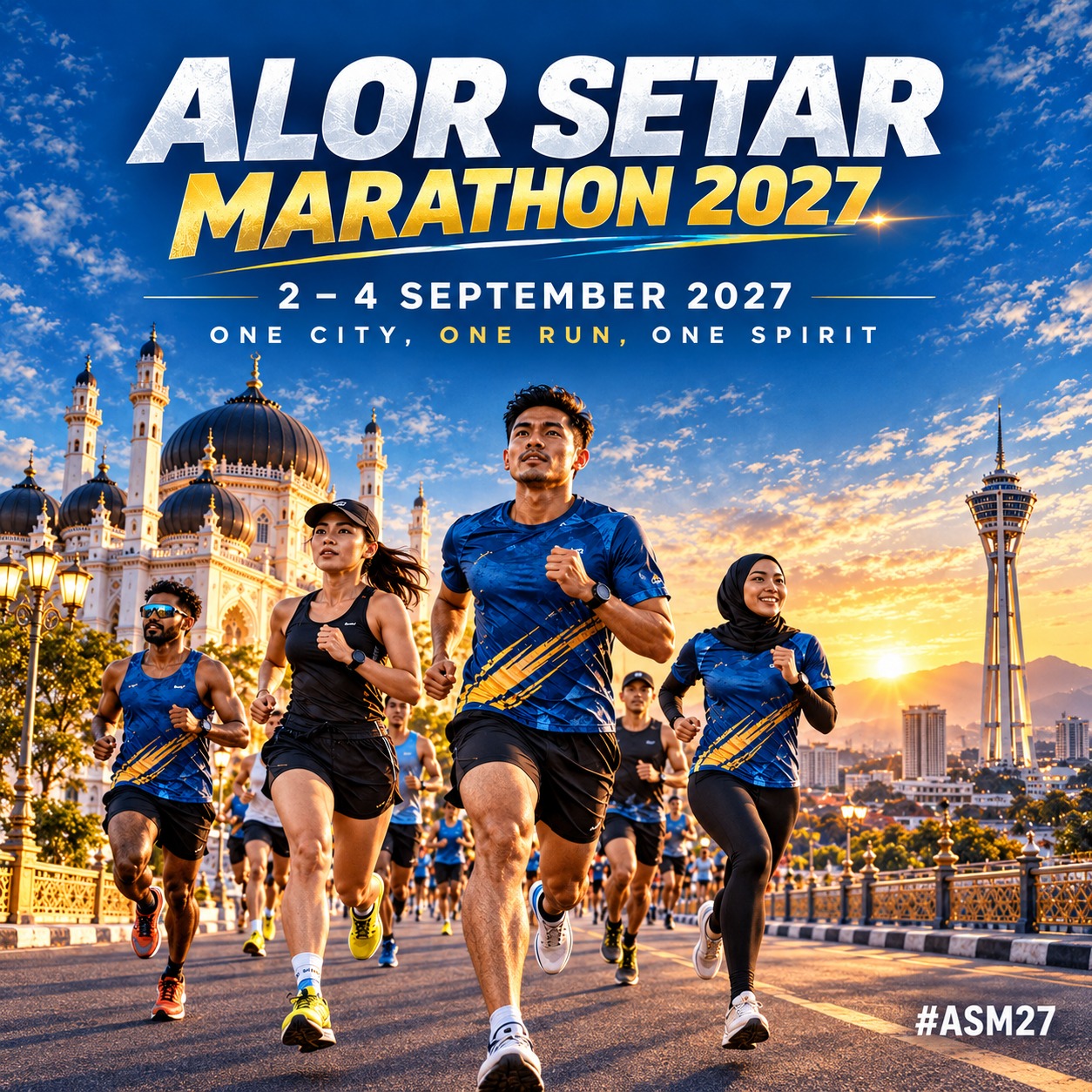 Alor Setar Marathon 2027 runners at Medan Bandar Alor Setar